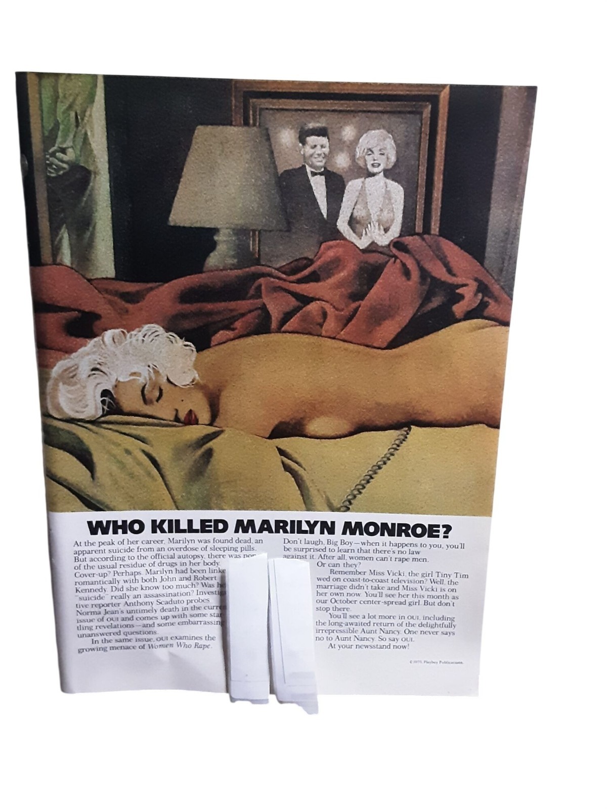 1975 Marilyn Monroe Death Mystery Magazine Subscription Ad Vintage Print