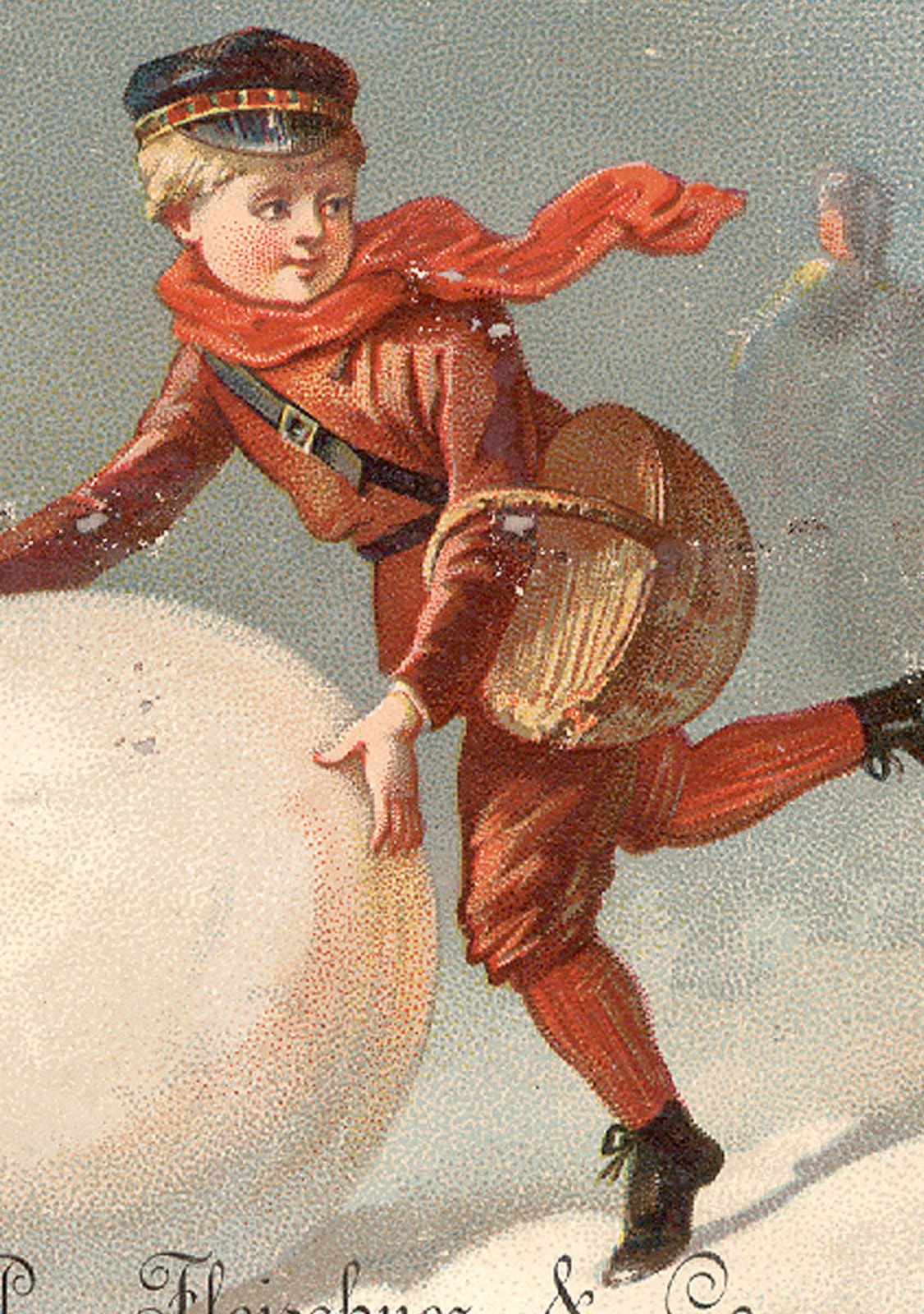 1880~1881 PHILADELPHIA TRADE CARD, P. FLEISCHNER & CO at 1326 CHESTNUT St K328