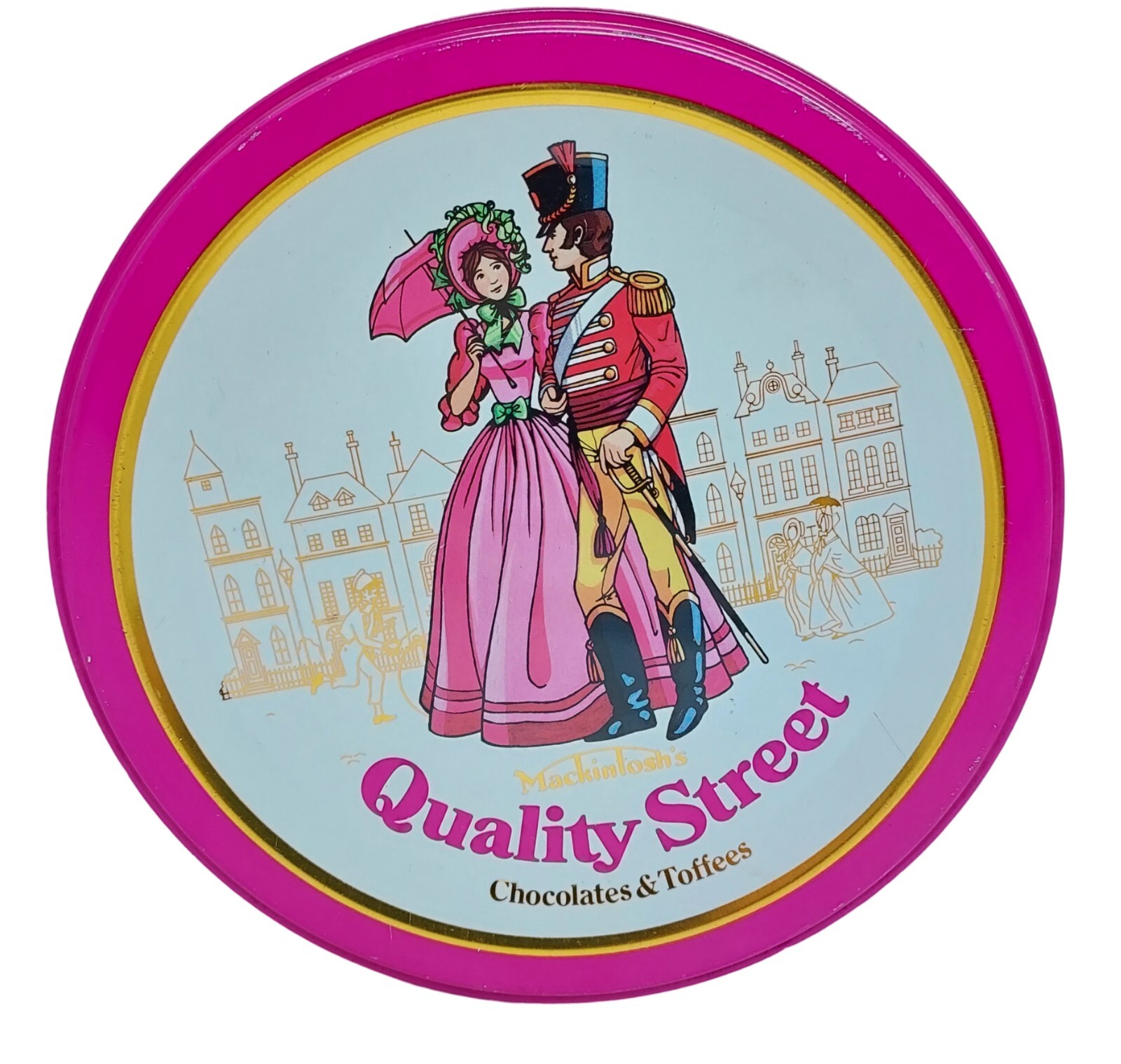 Mackintosh’s Quality Street Chocolates & Toffees Advertising Vintage Tin Box