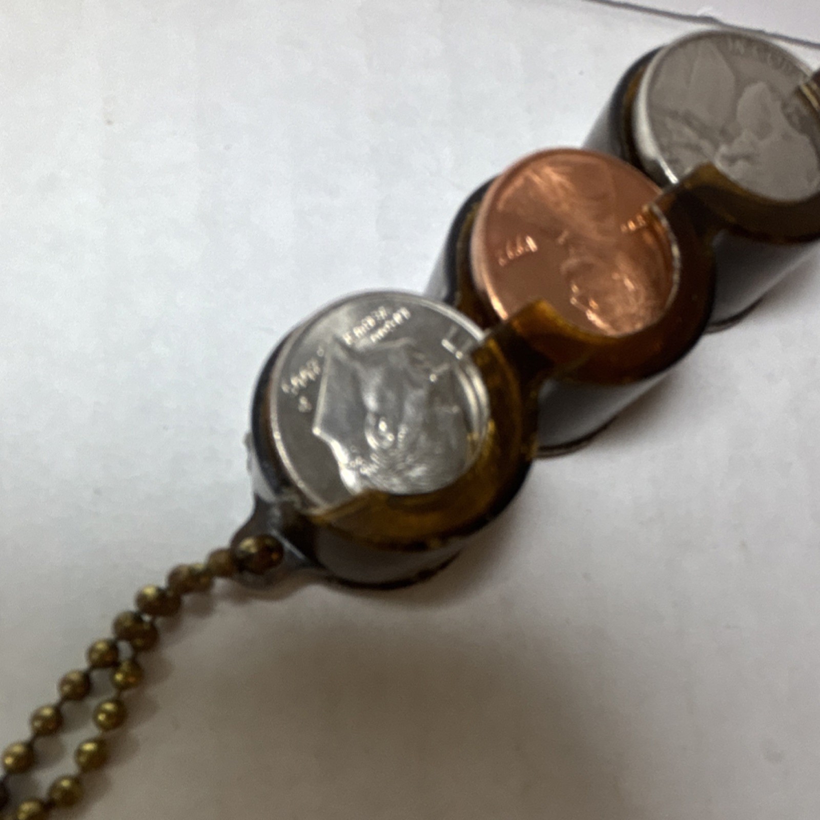 VTG Coin Holder Keychain Promotional tortoise shell plastic Kings Leather Shop