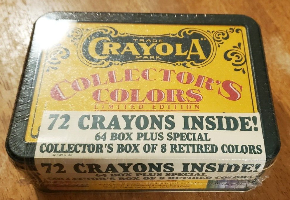 Crayola Vintage Collectors Colors Limited Edition Tin 72 crayons 1991 – SEALED