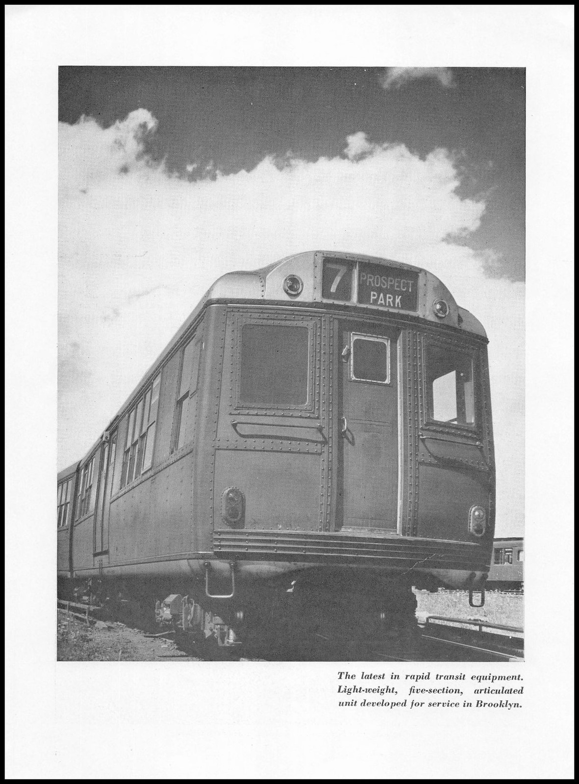 1935 Prospect Park Brooklyn New York City Photo Trolley Passenger Car Print Ad