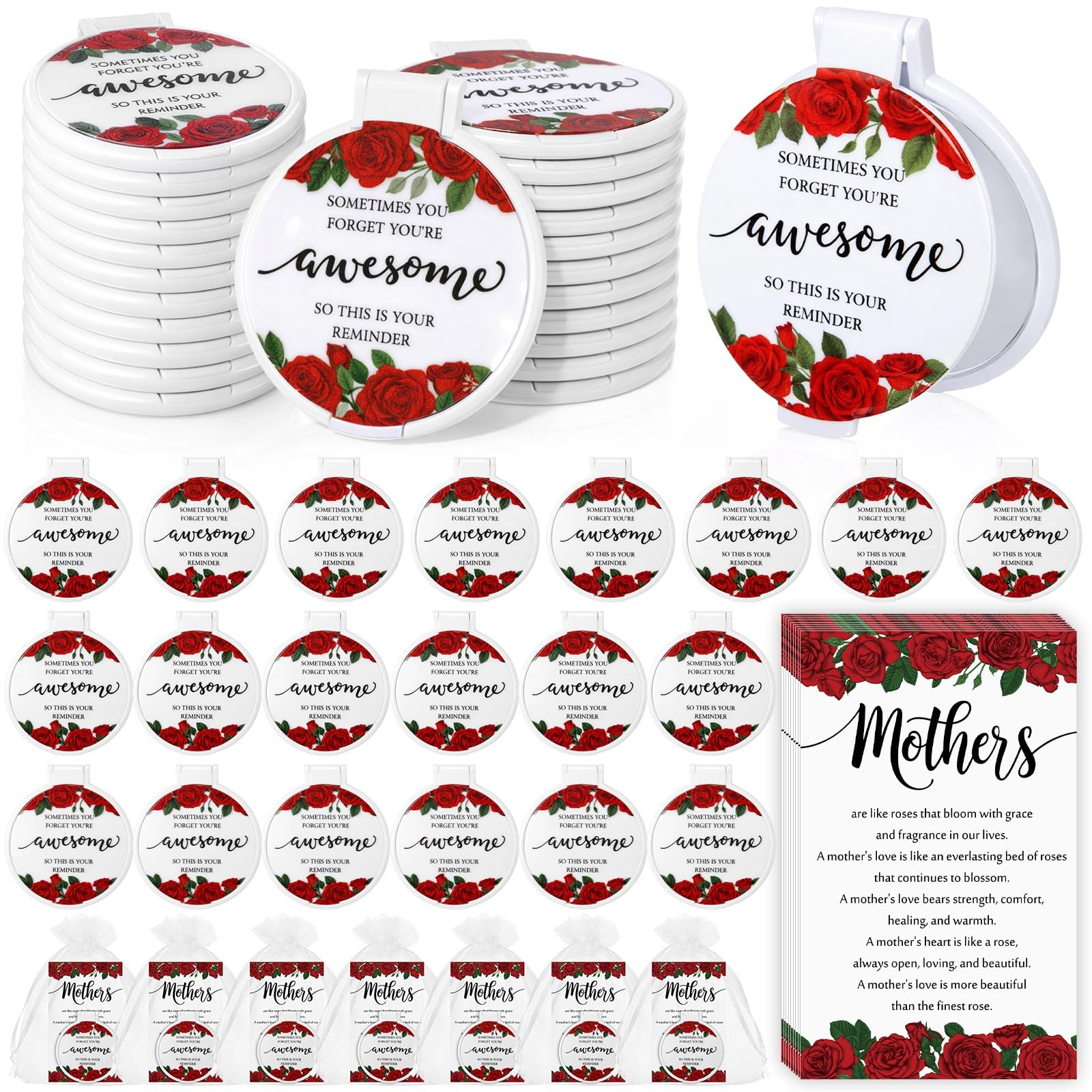 Cinnvoice 50 Sets Mother’s Day Inspirational Gifts 2.76 inches, Multi Color
