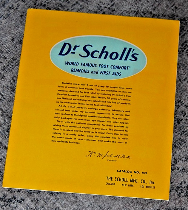 VINTAGE 1956 DR SCHOLL’S DEALER CATALOG w LETTER & ORDER FORM 16 PAGES