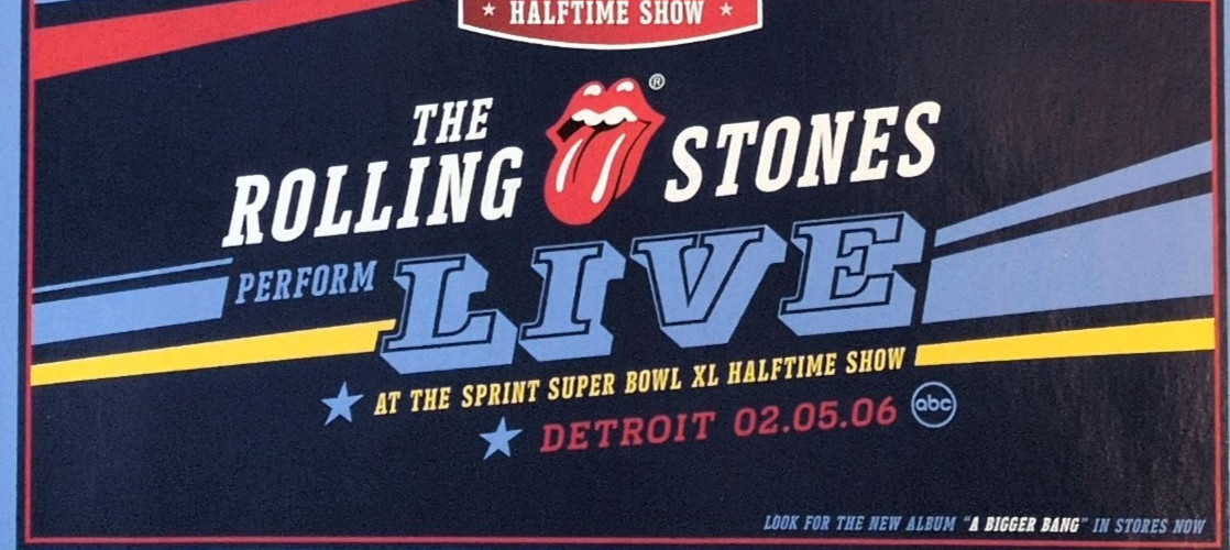 Rolling Stones Super Bowl XL Halftime Show Print Ad 2006 Sprint Detroit ABC