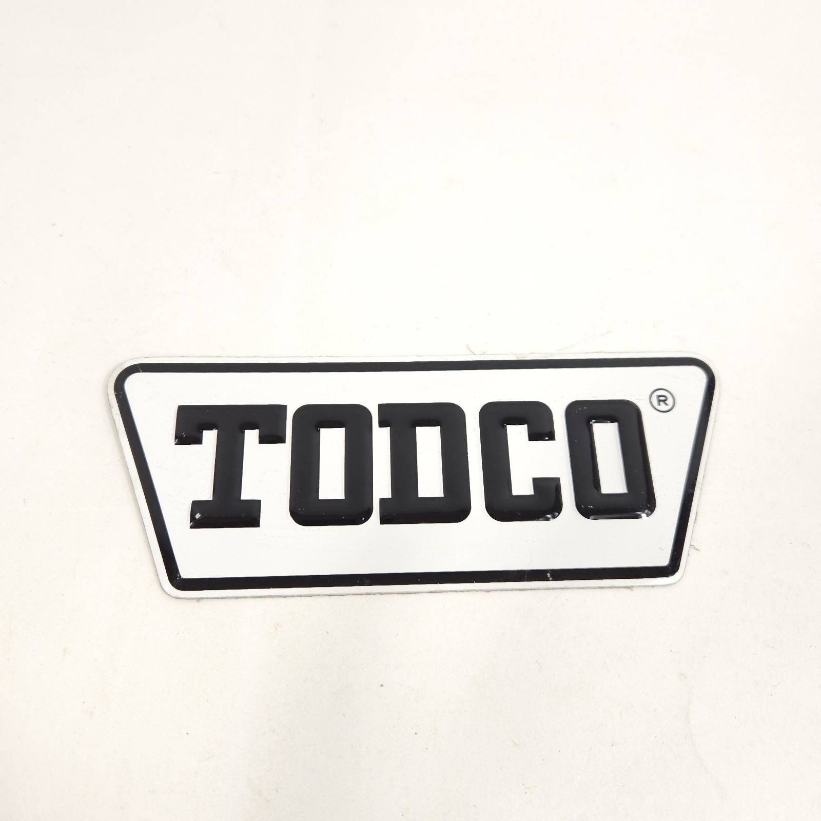 Vtg Todco Metal Sign Adhesive Emblem New Unused