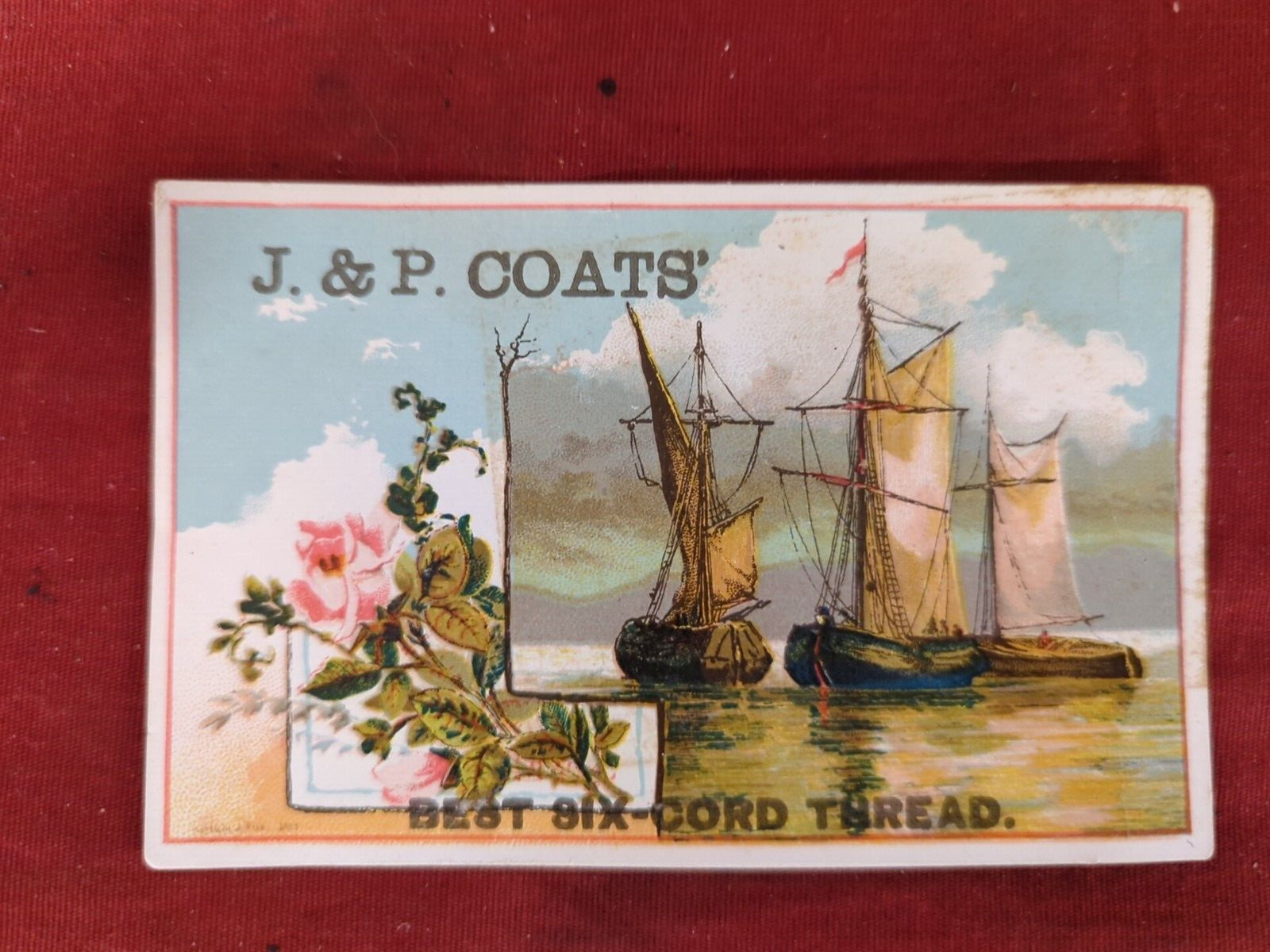 Antique 1860’s J & P Coats Thread Trade Card #1