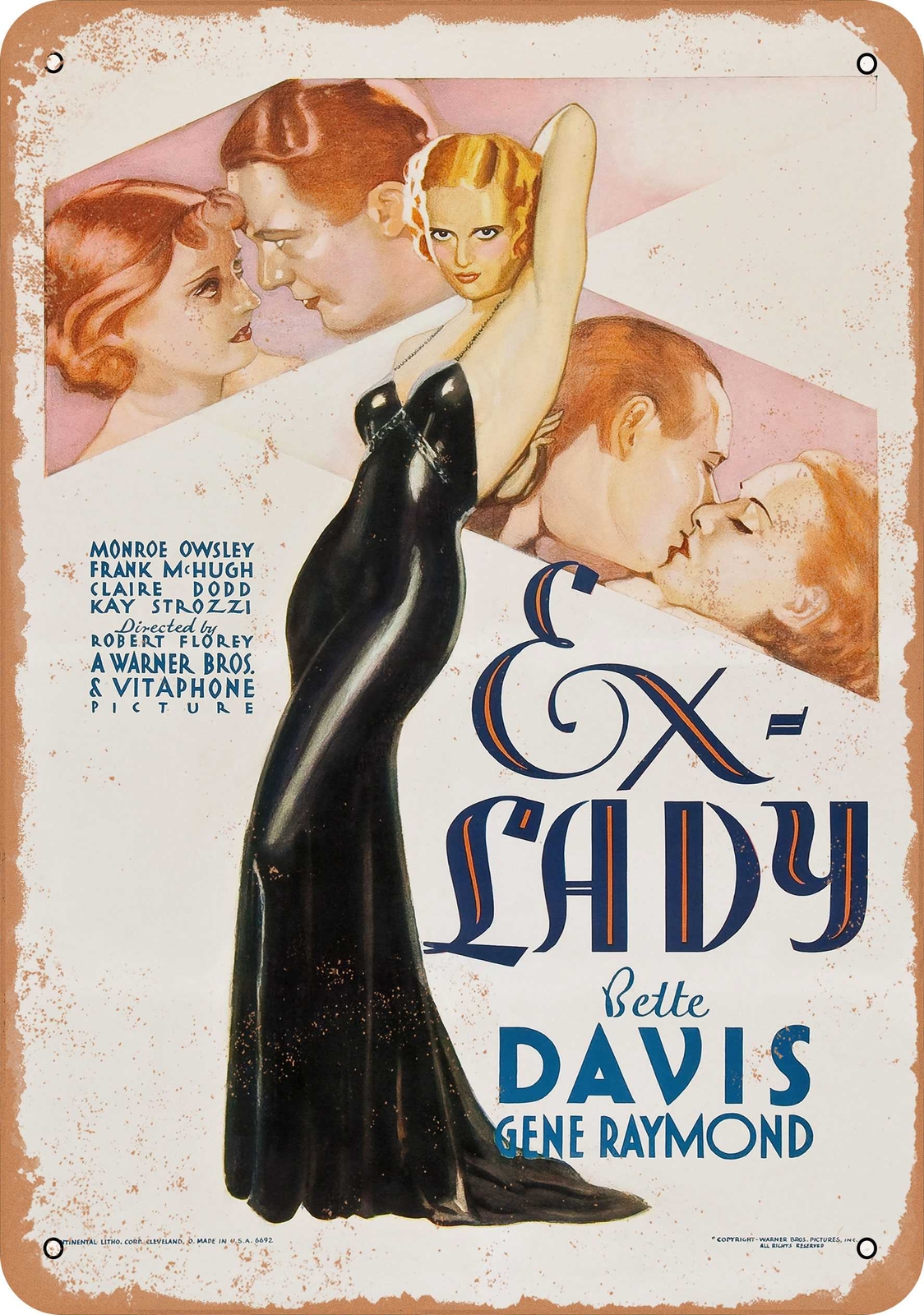 METAL SIGN – Ex-Lady (1933) – Vintage Look
