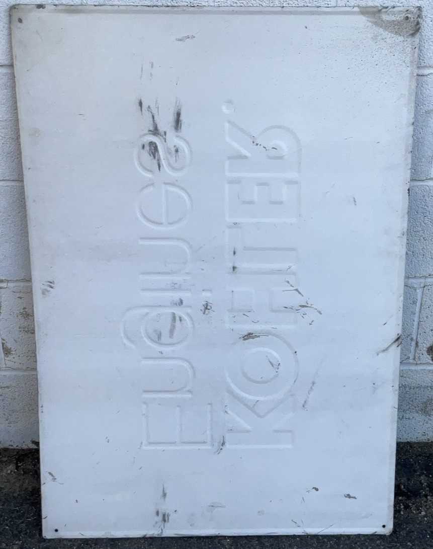 ORIGINAL KOHLER DEALER EMBOSSED METAL DELEARSHIP SIGN ENGINES PLUMBING
