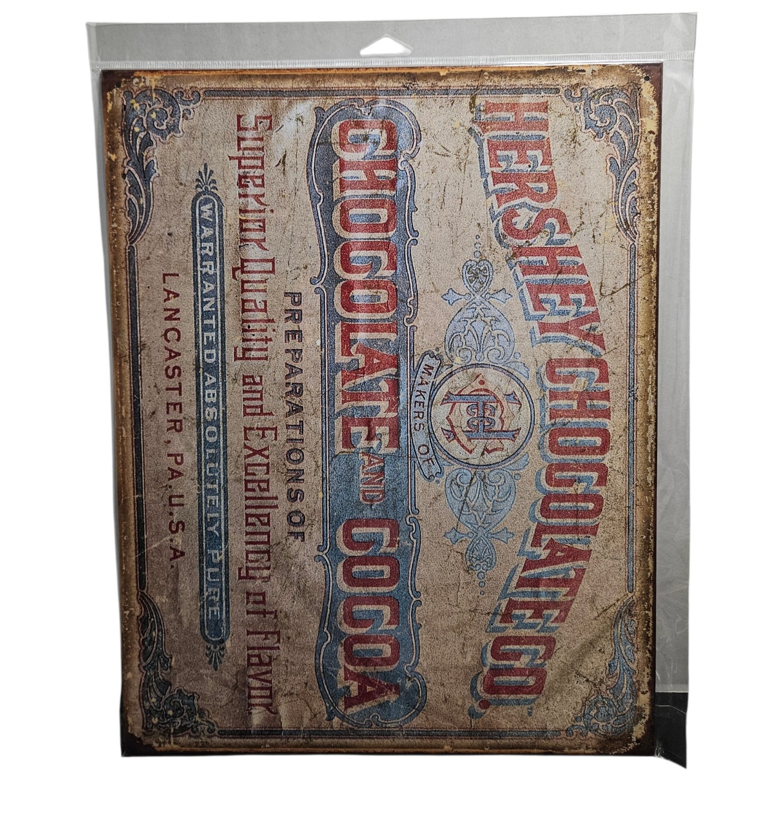 Hershey’s Chocolate & Cocoa Vintage Style Metal Wall Sign 16×12.5 New
