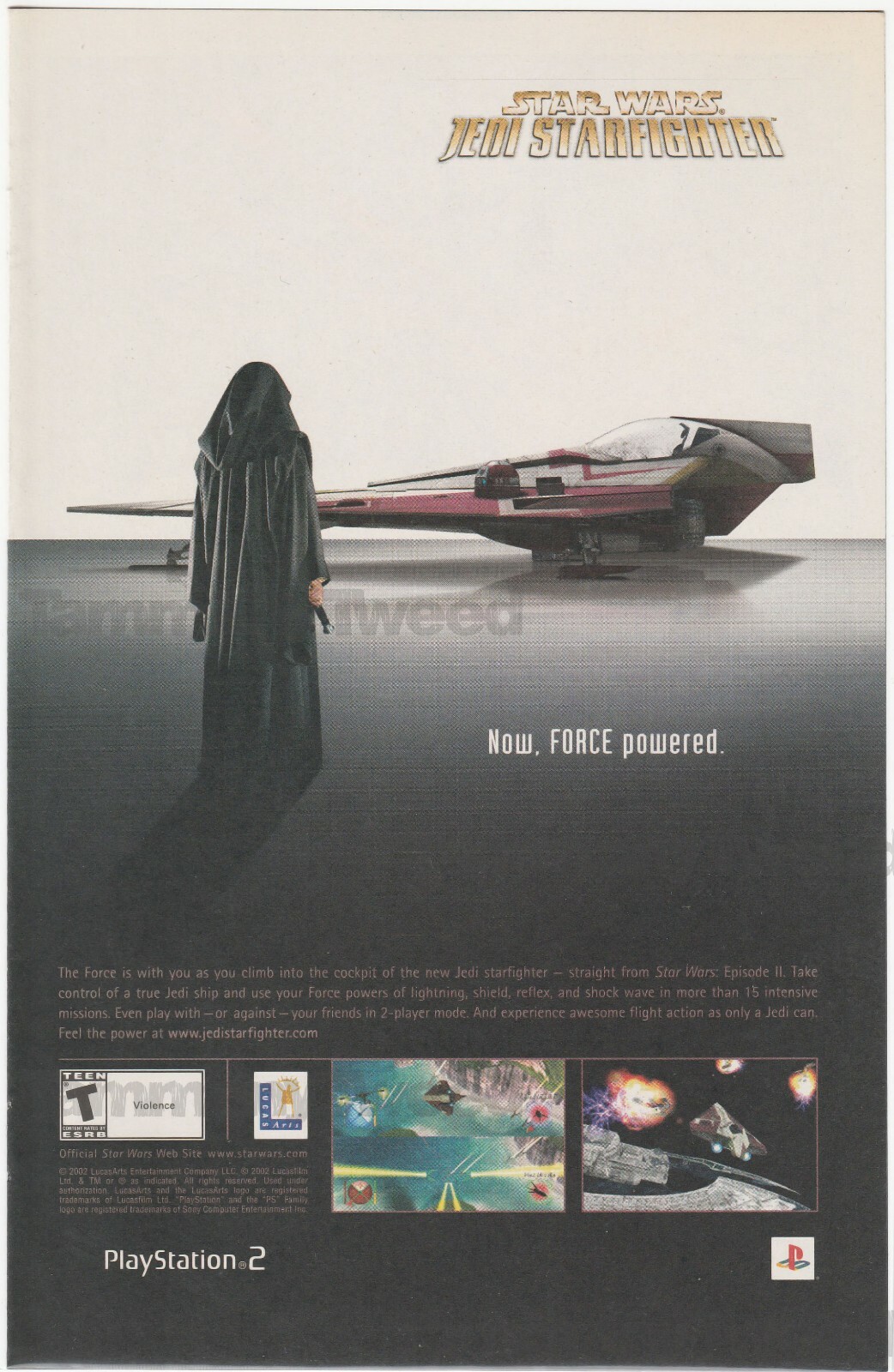 Star Wars – Jedi Starfighter Playstation 2 PS2 Video Game Print Ad Advertisement