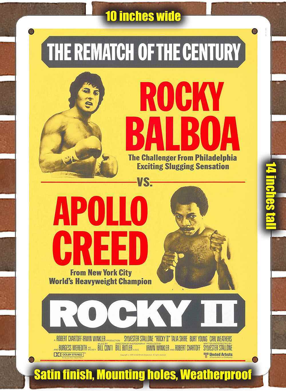 Metal Sign – 1979 Rocky Balboa vs. Apollo Creed- 10×14 inches
