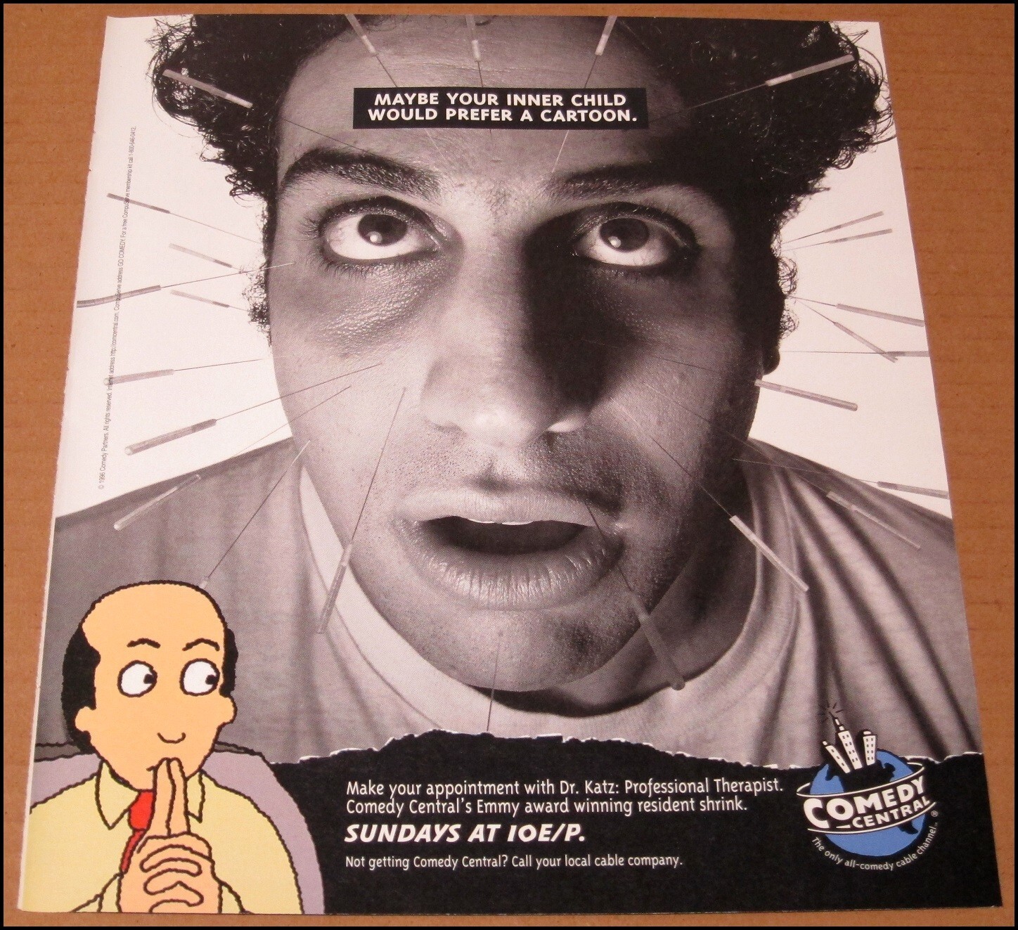 1996 Dr. Katz Professional Therapist Print Ad Advert 10″ x 12″ Comedy Central