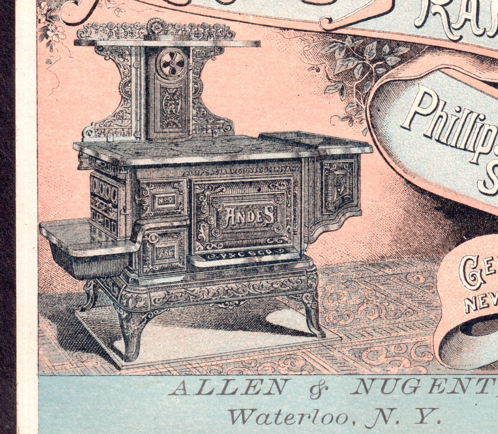 Mikado 1800’s Gilbert & Sullivan Theater NY Andes Stove Ad Victorian Trade Card