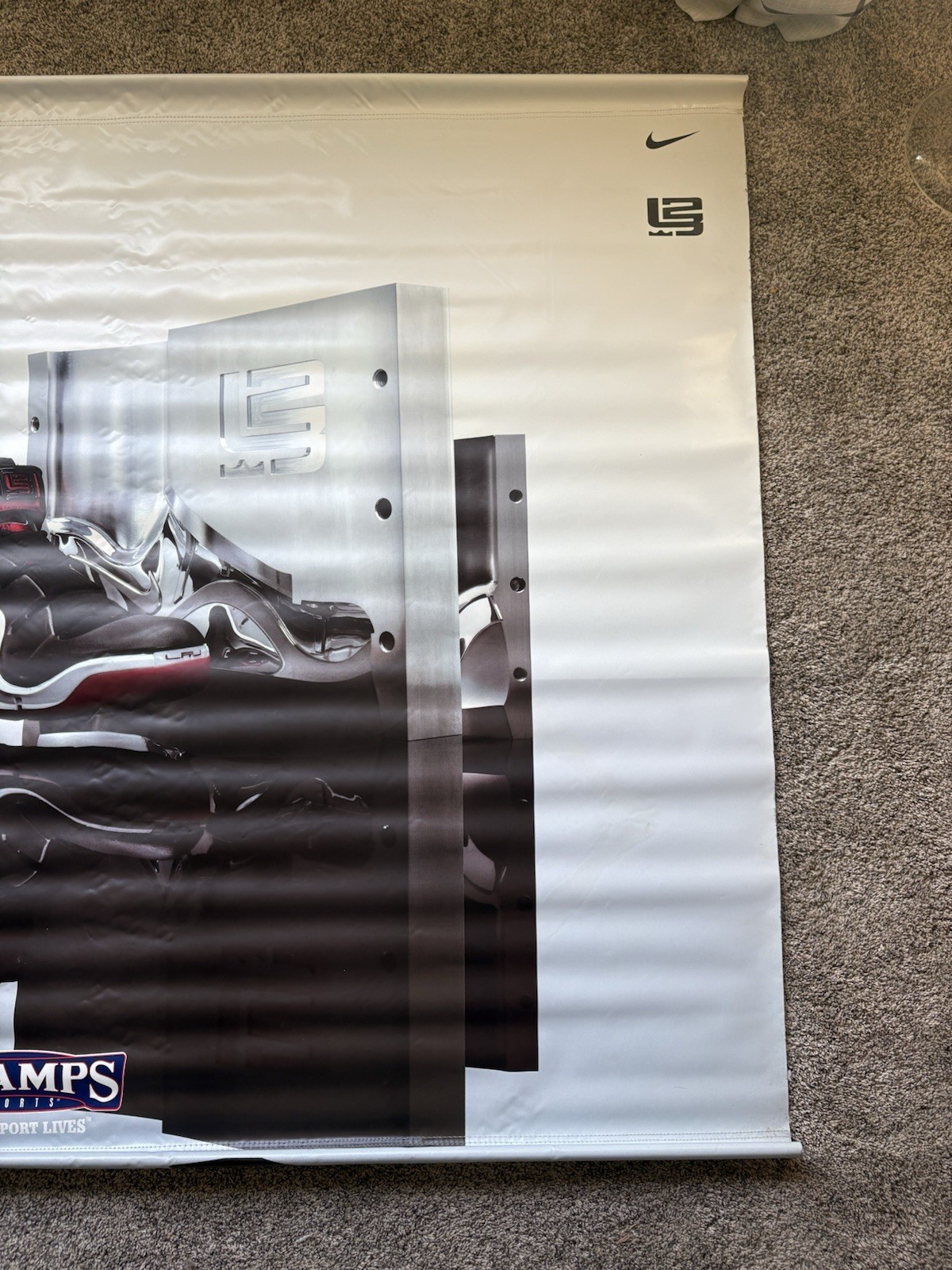 NIKE 2006 LEBRON JAMES 4 SHOE PROMO CHAMPS SPORTS STORE DISPLAY POSTER SIGN