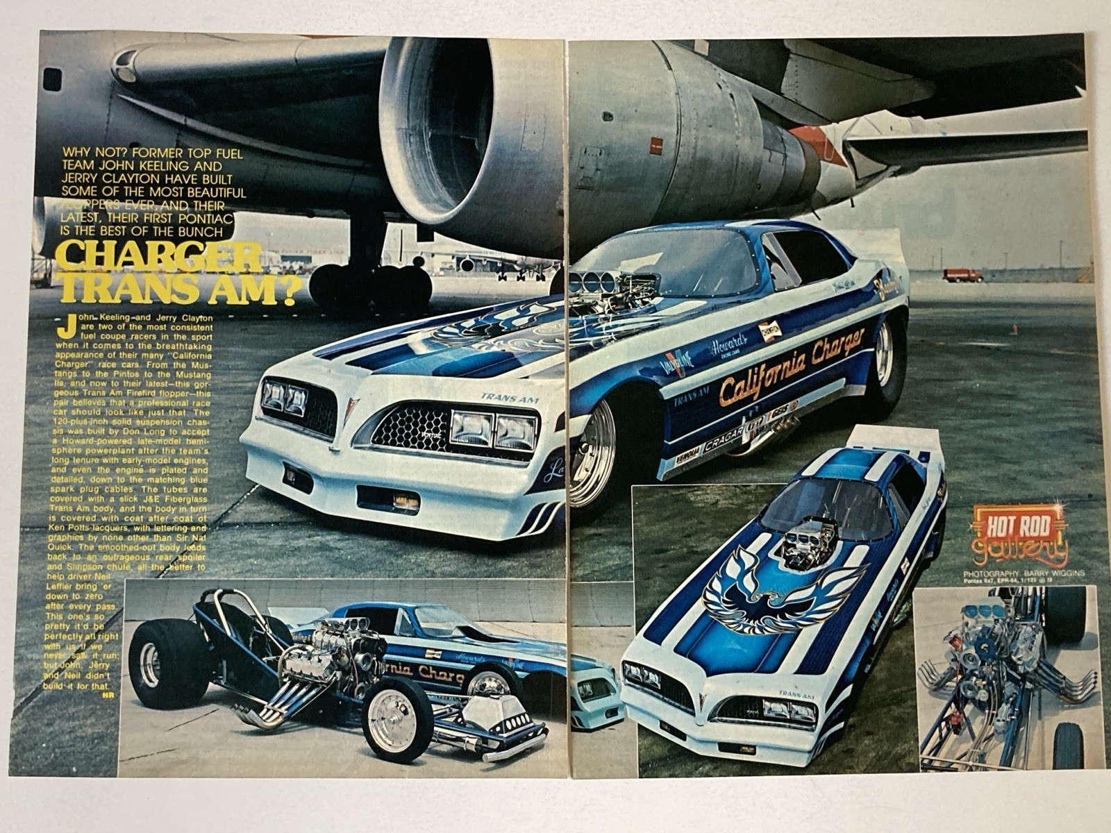 1977 Hot Rod Gallery Charger Trans Am Print Ad John Keeling Jerry Clayton