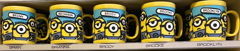 Universal Studios Minions Despicable Me Kid Mug (Brian Brianna Broody Brooke)