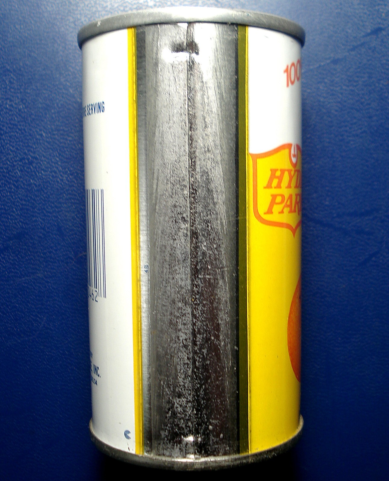 BOTTOM OPENED 6 OZ HYDE PARK ORANGE JUICE CAN