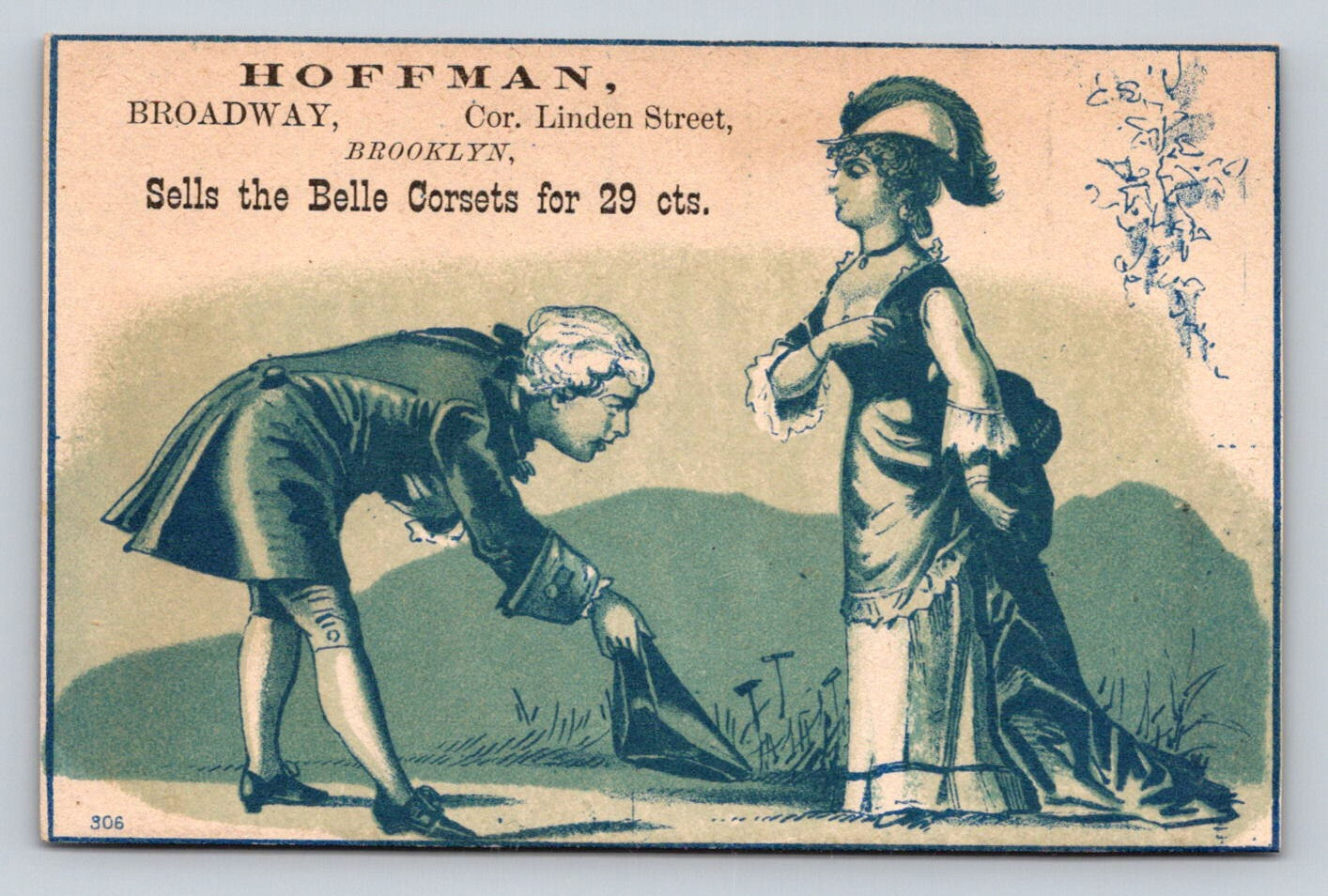 Hoffman Belle Corsets Man Bows To Woman Brooklyn New York P759