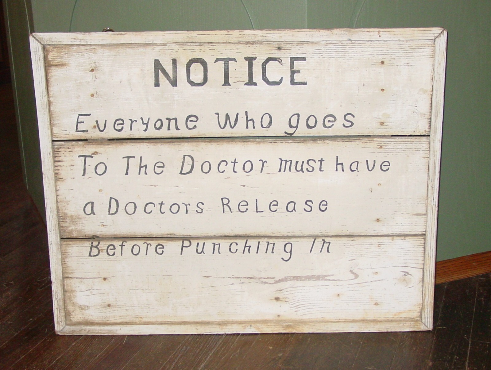 Very neat antique hand painted factory sign -Louisana, circa 1920s—–15847