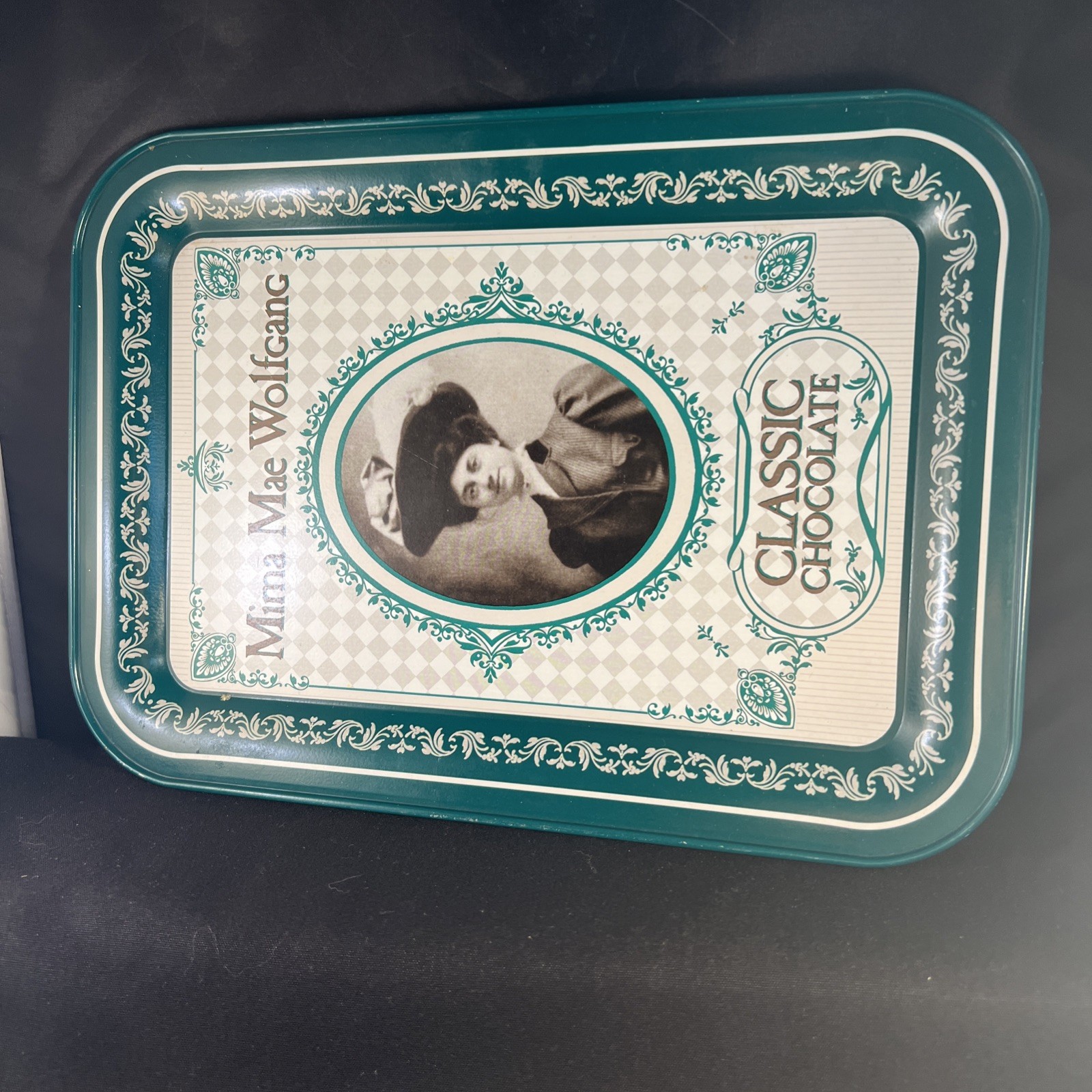 Mima Mae Wolfgang Classic Chocolate 12″ x 8 3/4″ Tin / Metal TRAY Candy Co