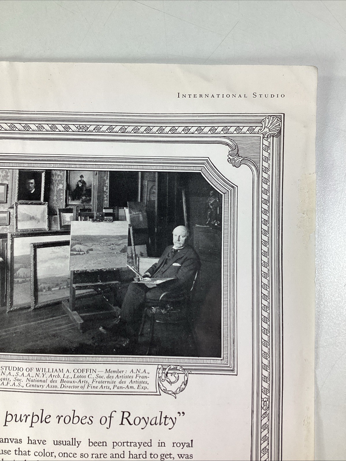 Devoe Art Supplies Print Ad 1925 Original Antique NYC William Coffin Painter