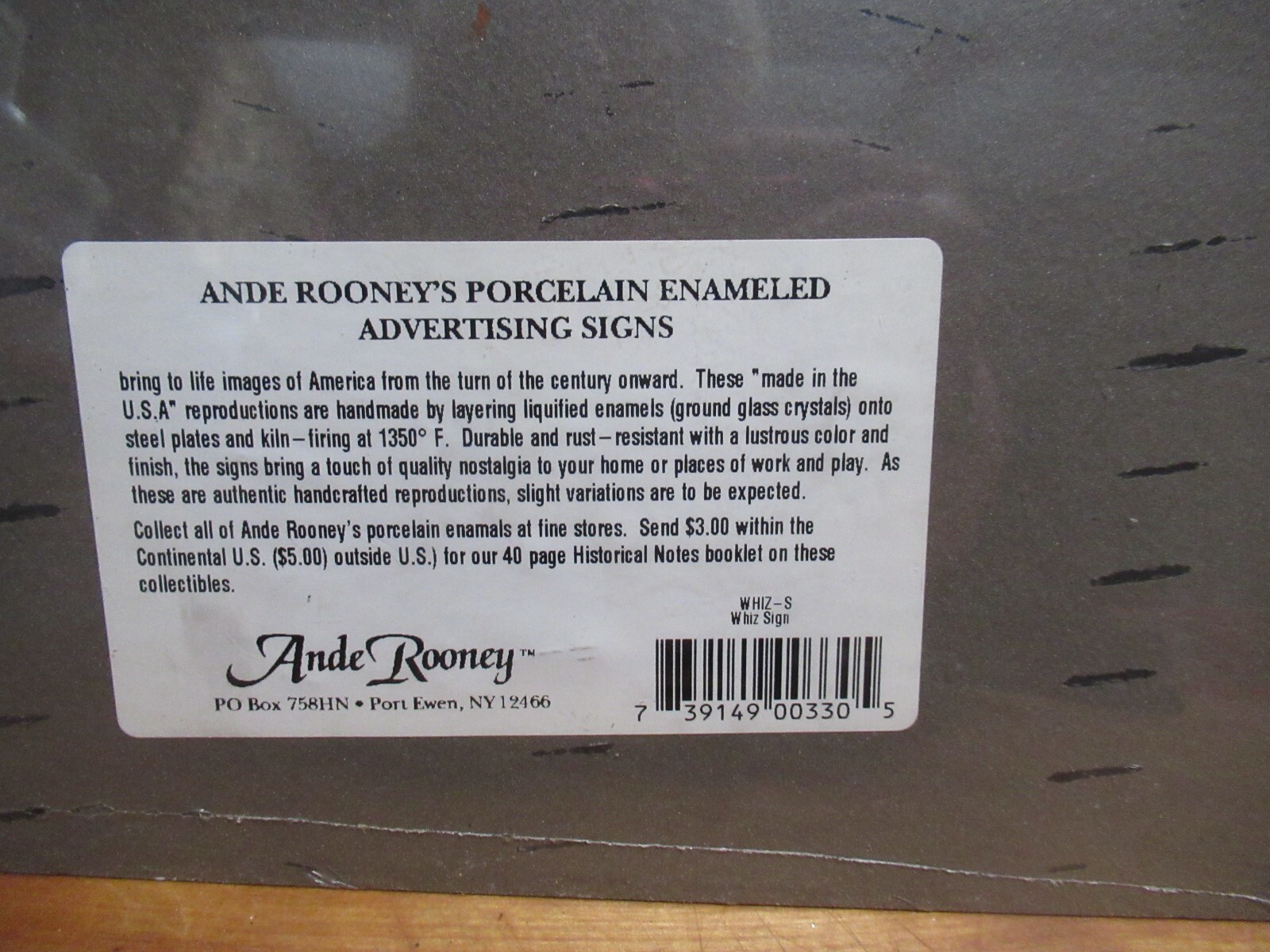 Ande Rooney – Take a Drink – “A Better Beverage” WHIZ – Sealed