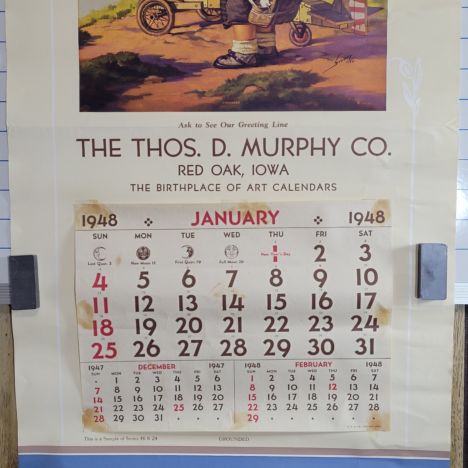 Thos D. Murphy Co. Advertising Co. 1946 Grounded Calendar Works W 2024