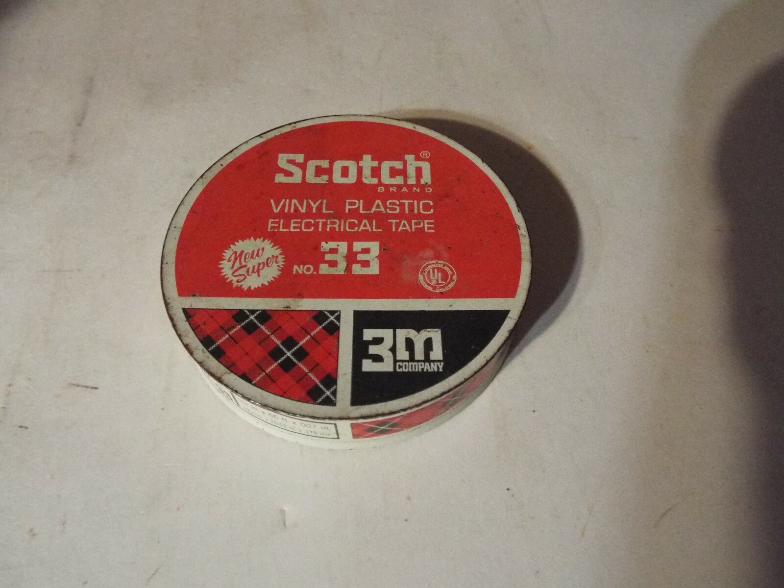 Vintage Scotch Electrical Tape No. 33 empty Container Tin Made in USA 3M