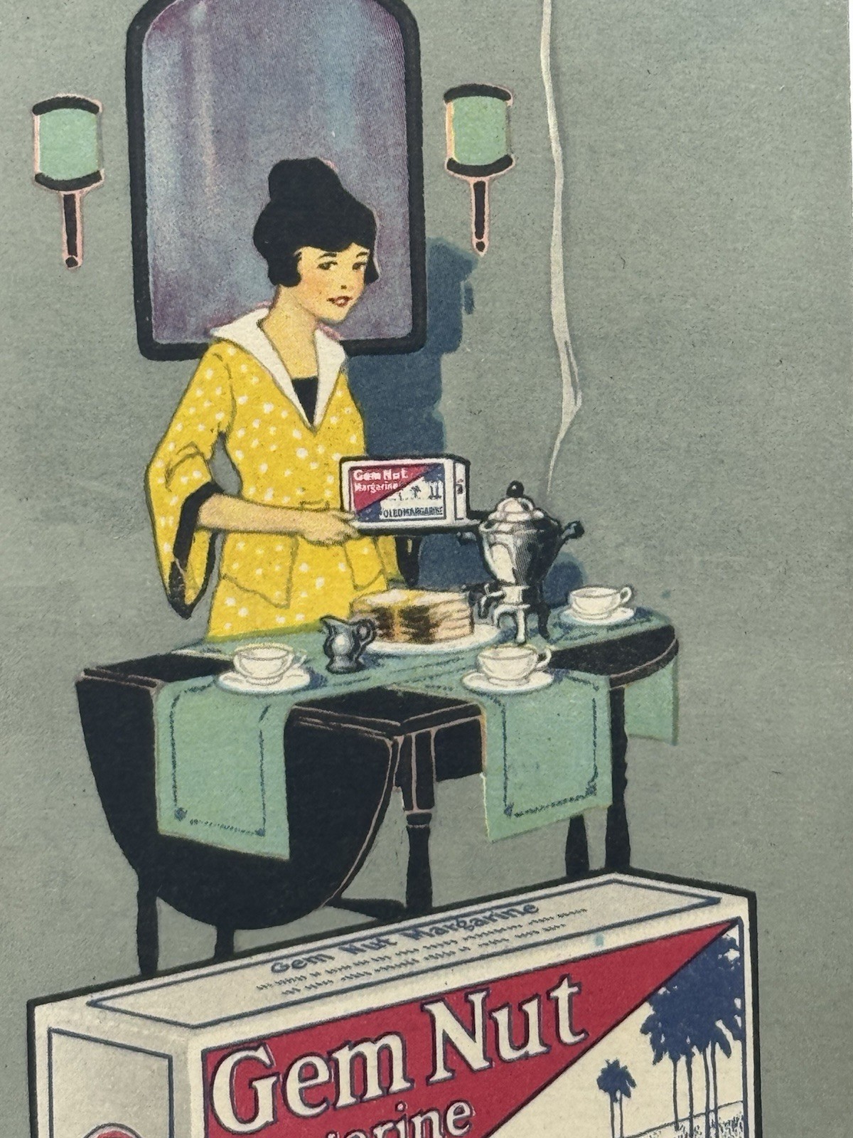 Gem Nut Margarine Vintage 1920-30s Butter Avdvertisement Pamphlet Paper Recipe