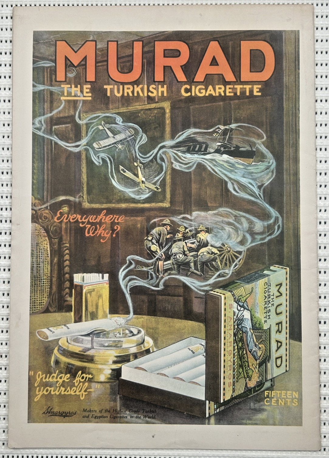 World War I Tobacciana Cigarette Ad June 2, 1917 Scientific American Magazine
