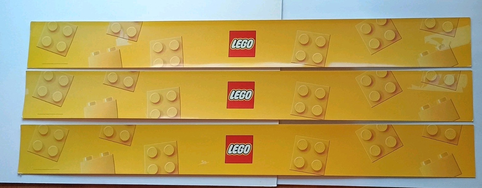 LEGO (Lot of 3) Toys R Us Exclusive Promo Display Sign Poster 2014 48” x 5 1/4”