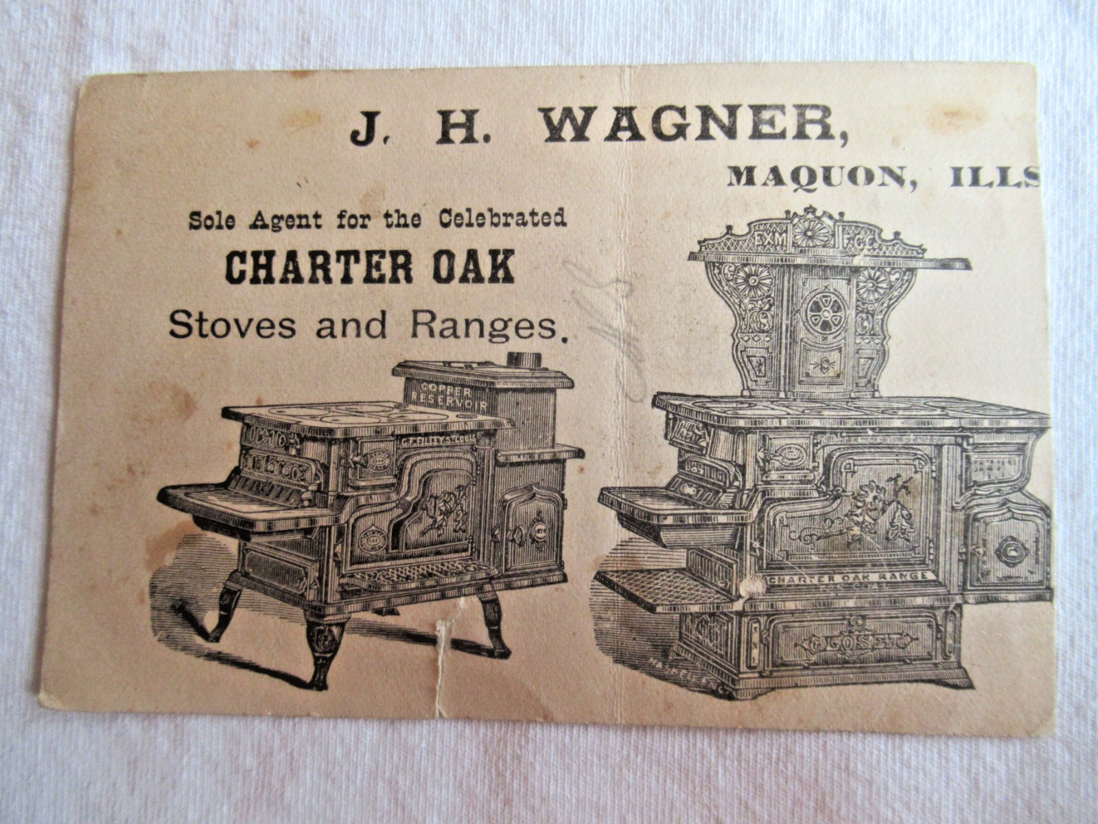 5 Victorian Trade Cards: Charter Oak Stoves, Standard Java Record & 2 Hoyt’s +