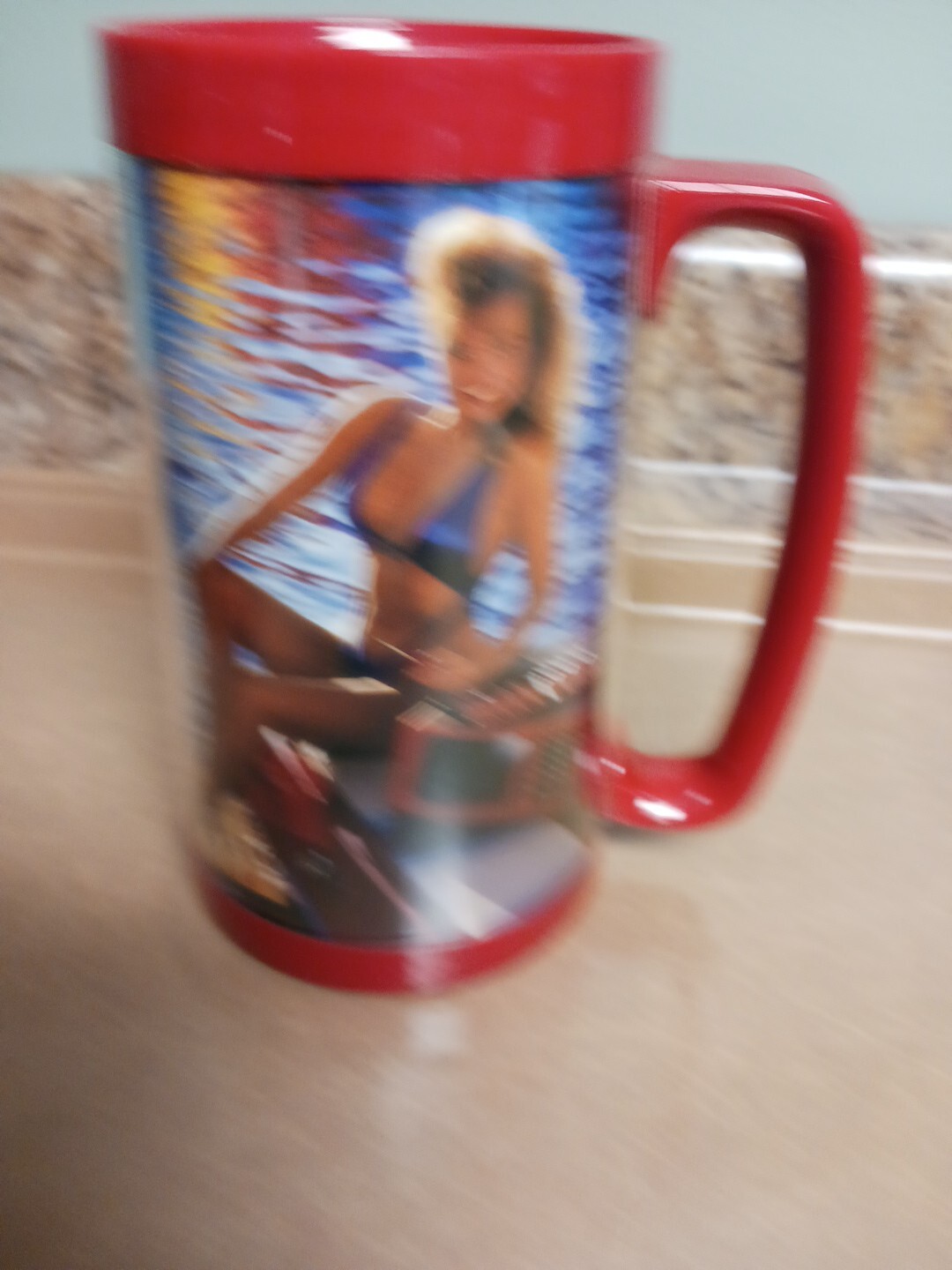Vintage Snap-On Tools 1990 1 Calendar Girl Insulated Mugs Pair Of 2