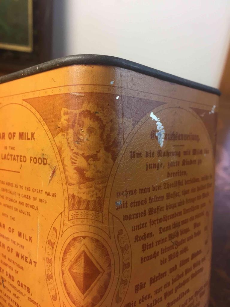 Antique Wells Richardson & Co. Lactated Food for Infants and Invalids Empty Tin