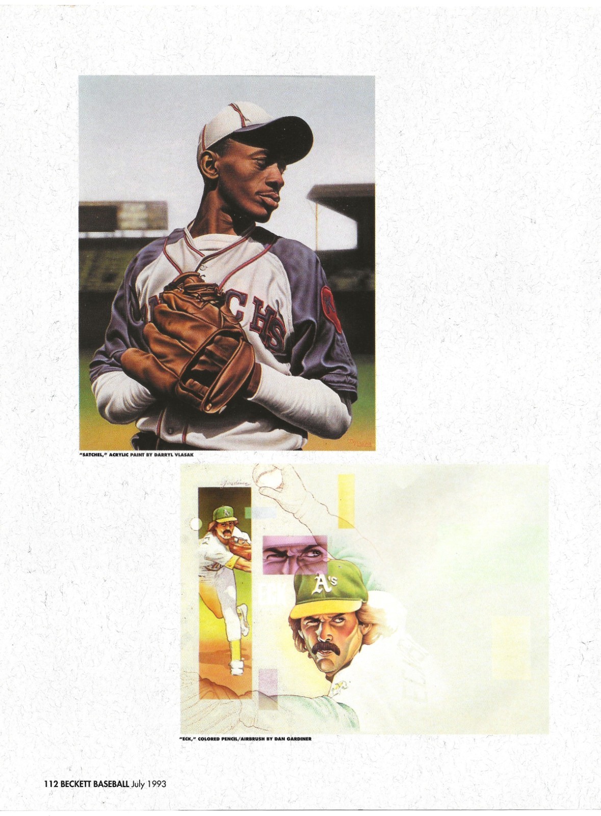 Vintage Article Page Satchel Paige / Dennis Eckersley – Beckett Monthly
