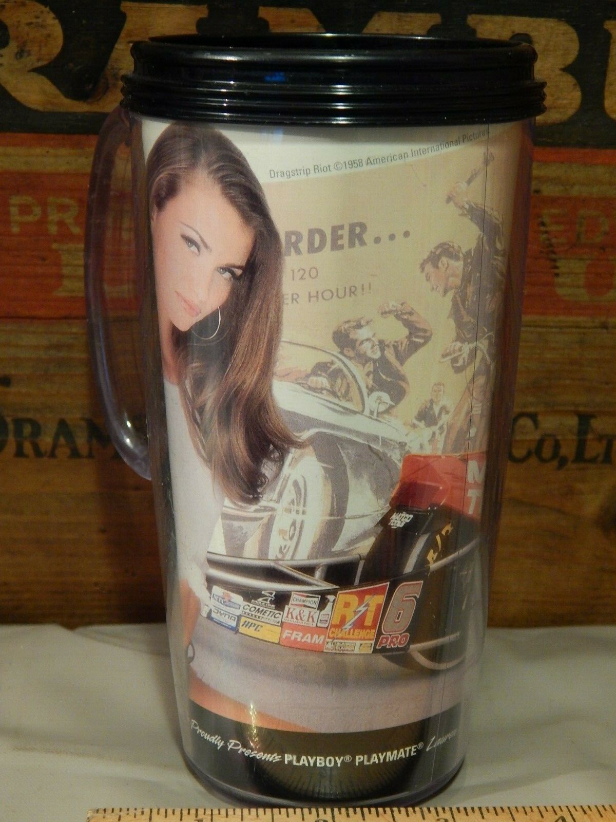 MATCO Tools Classics 2002 ~ Travel Mug ~ Playboy Playmate Lauren Hill ~ Suzuki