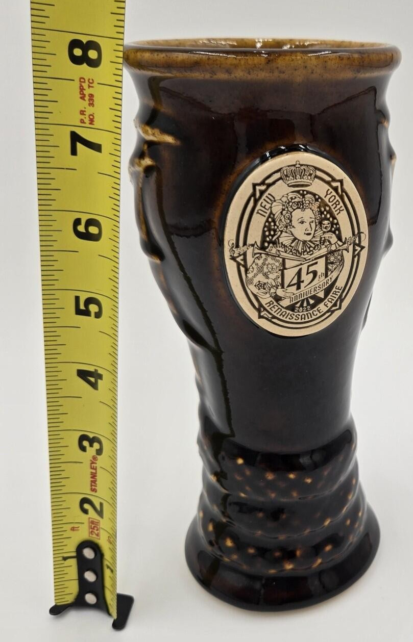 New York Renaissance Faire 2022 45th Stoneware Goblet Dragon Mug 8″ Medieval