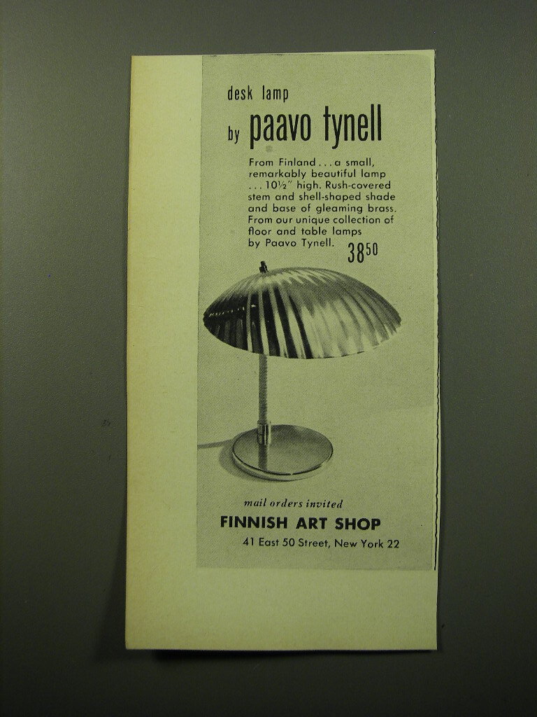 1950 Finnish Art Shop Desk Lamp by Paavo Tynell Advertisement