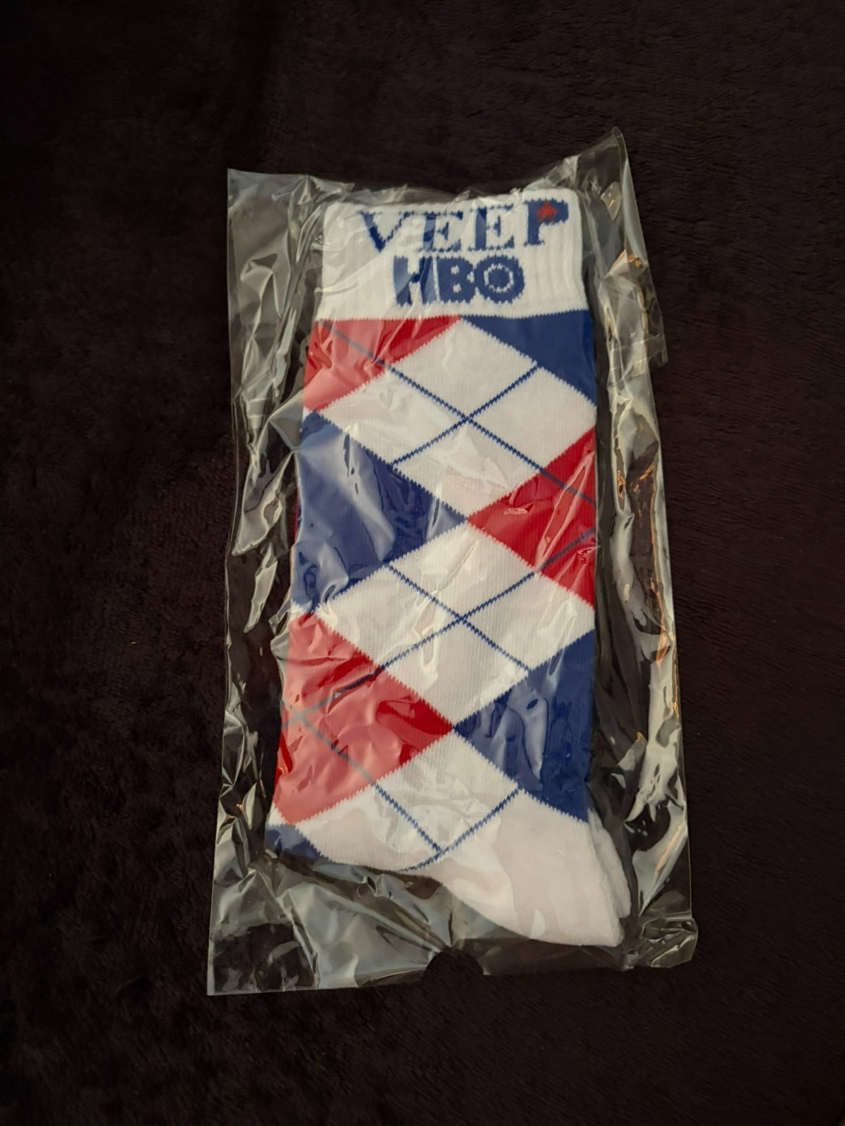 VEEP pair of socks award parting gift from HBO, Julia Louis-Dreyfus, Tony Hale