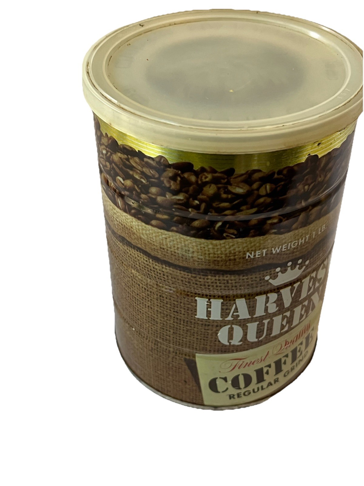 Vintage Harvest Queen Coffee Can Tin SEALED Unopened Red Owl Stores 1 Pound