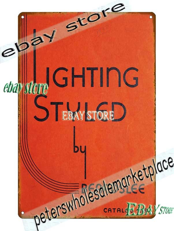 1938 Lighting Styled By Beardslee Fixtures Builder Tin Sign exterior house