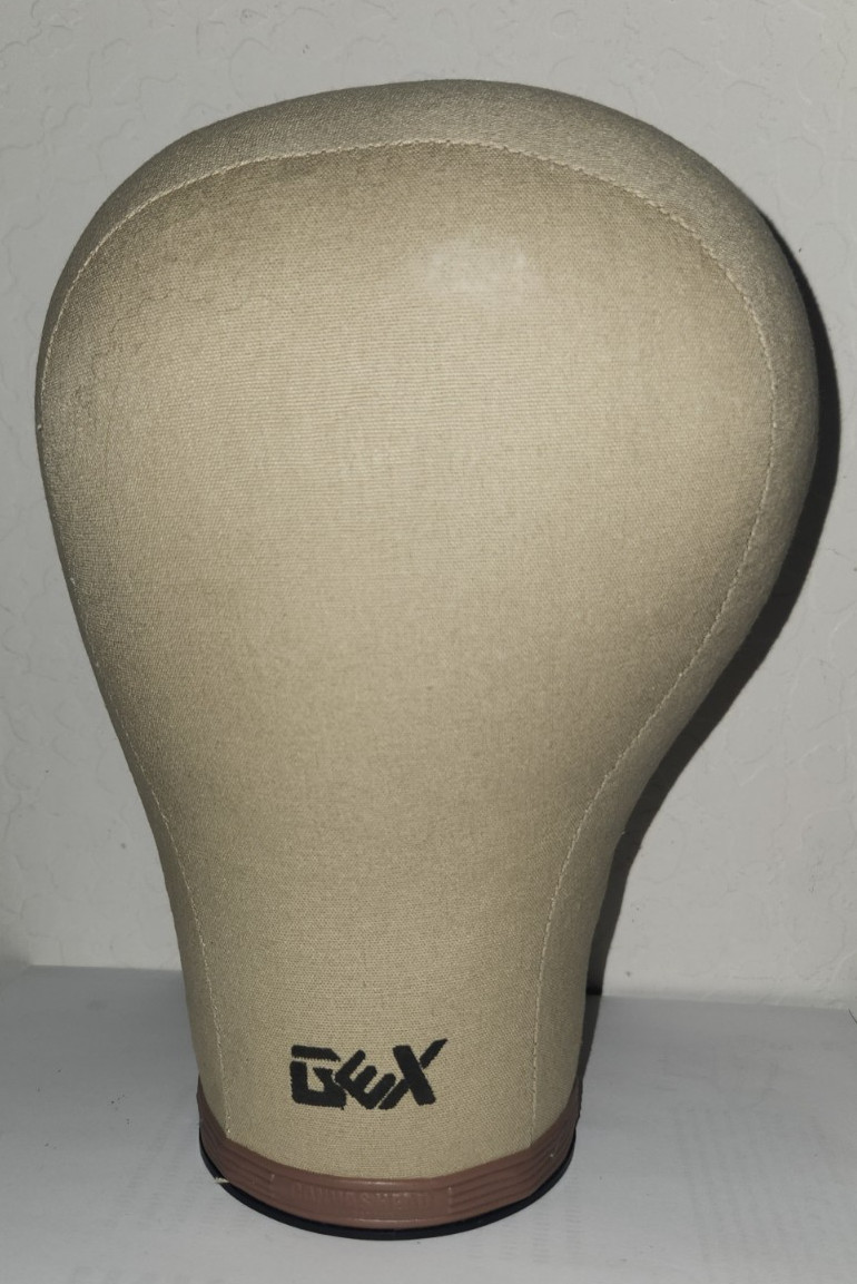 Gex 22 Mannequin Head Millinery Cork Cloth Canvas Wig Hat Toupee Block Form