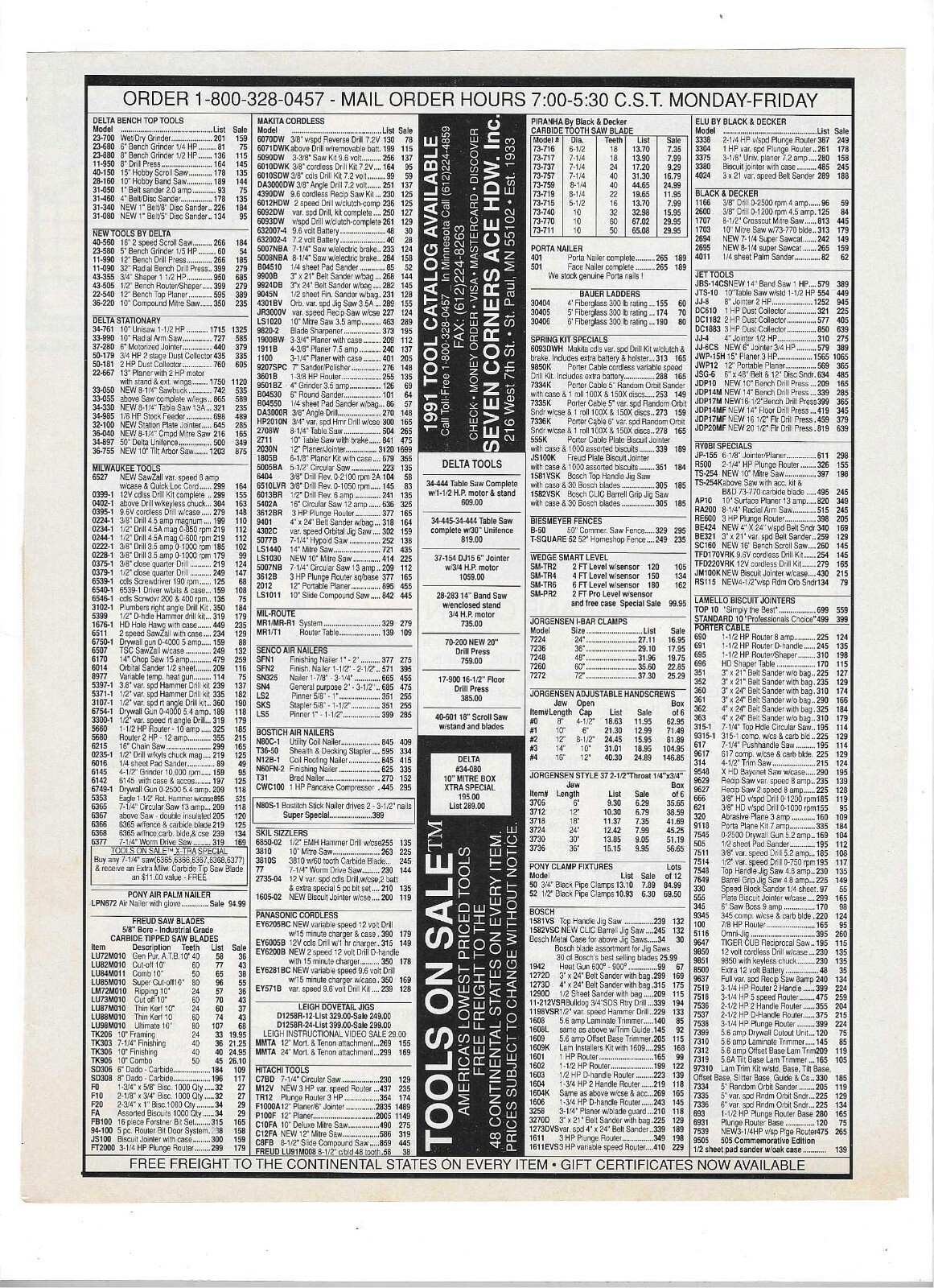 Tools On Sale – Seven Corners Ace Hardware St. Paul, Minnesota Vintage Print Ad