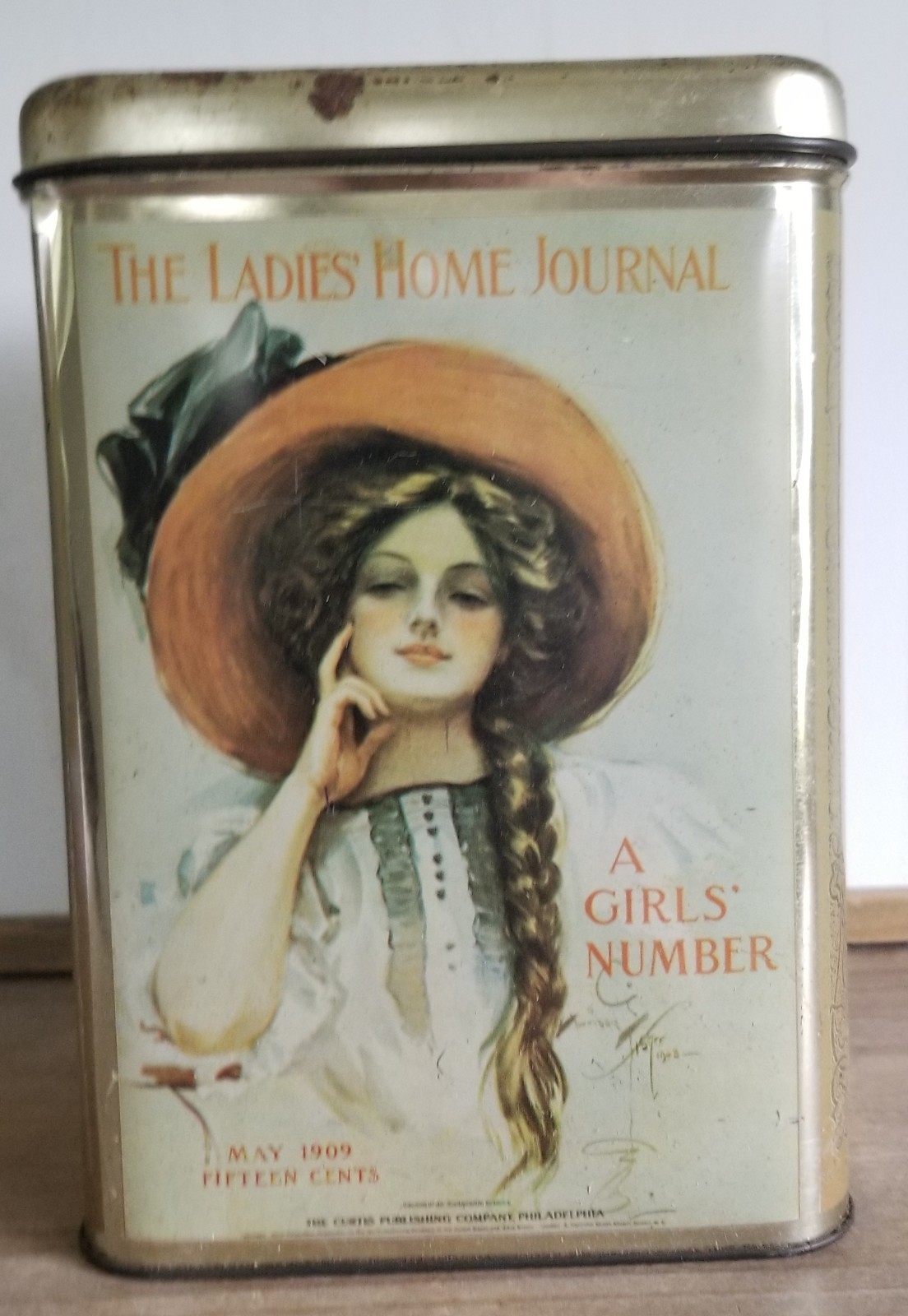 Vintage Tin The Ladies’ Home Journal A Girl’s Number from May 1909 magazine cove