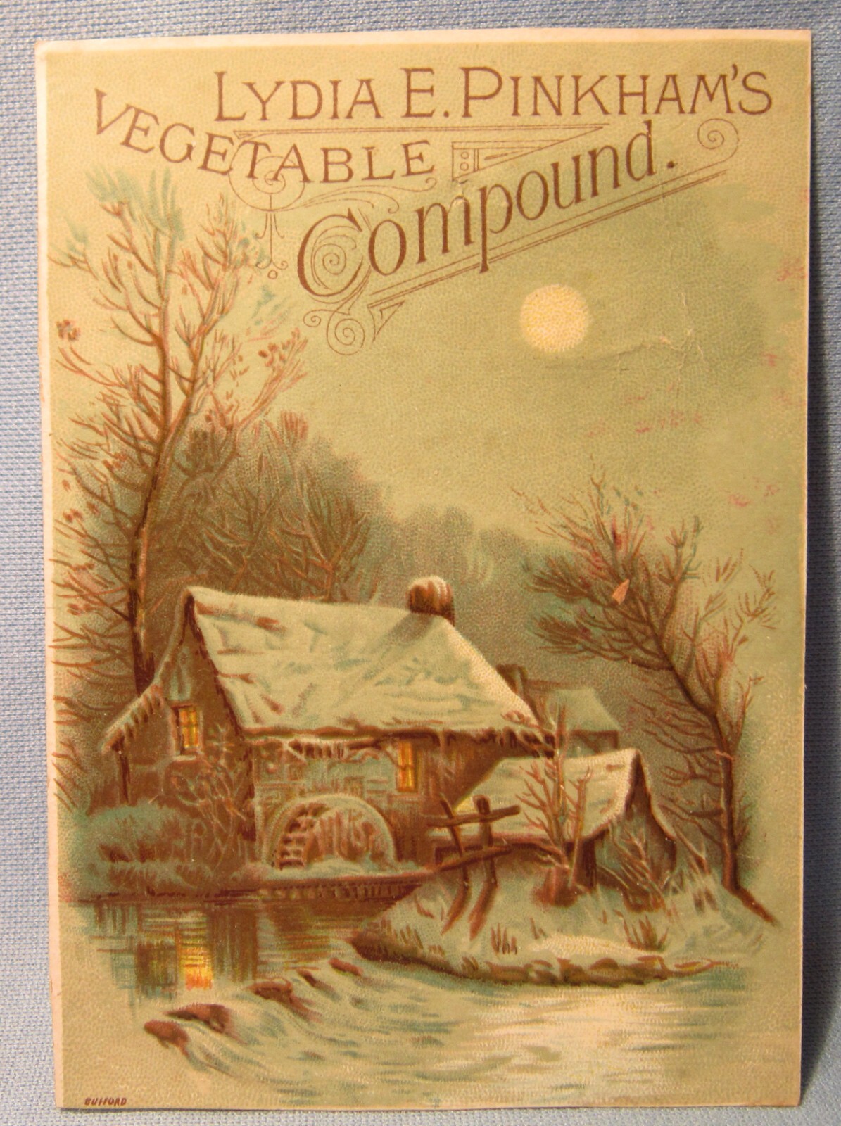 Vintage TRADE CARD for Lydia E. Pinkham’s VEGETABLE COMPOUND