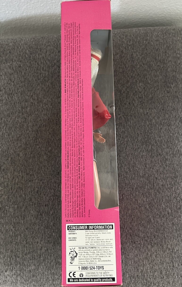 WALT DISNEY WORLD SPECIAL EDITION 25TH ANNIVERSARY BARBIE MATTEL DOLL NEW IN BOX
