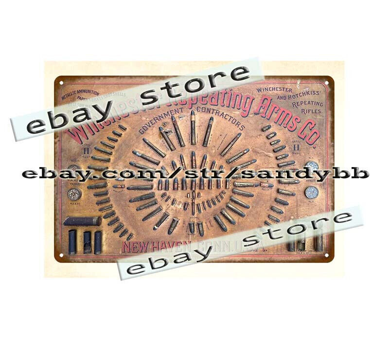 1880s gunsammo cartridge board ammo wall decor tin sign garage solutions