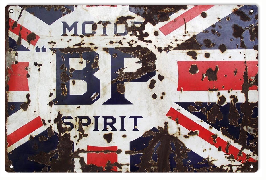 Reproduction Aged BP Spirit Motor Oil And Gas Station Sign