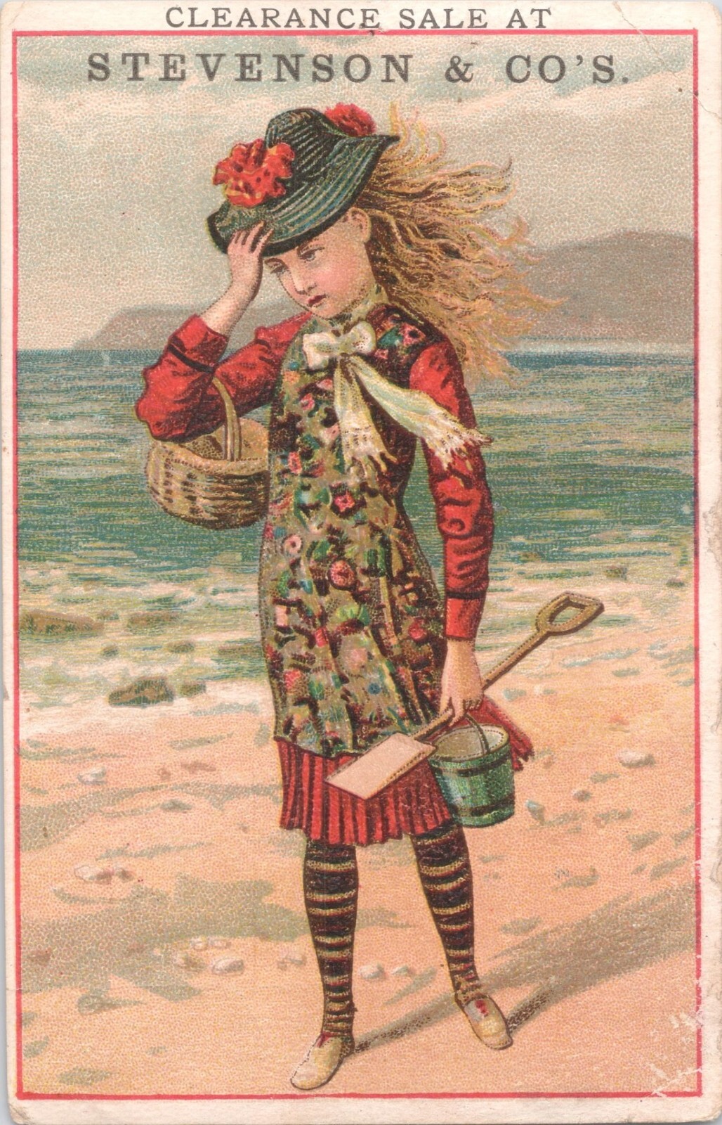 Stevenson & Co Clothing – Meriden, CT – Antique Victorian Trade Card
